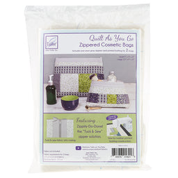 Zippity Do Done Quilt As You Go Cosmetic Bags Kit - Light Grey Zipper Primary Image