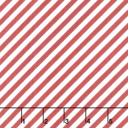 Postcard Christmas - Diagonal Stripe Dark Red Yardage Primary Image