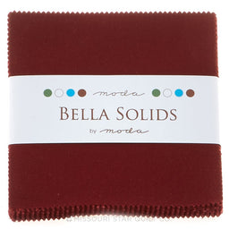 Bella Solids Burgundy Charm Pack