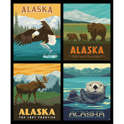 Destinations - Alaska Wildlife Pillow Multi Digitally Printed Panel